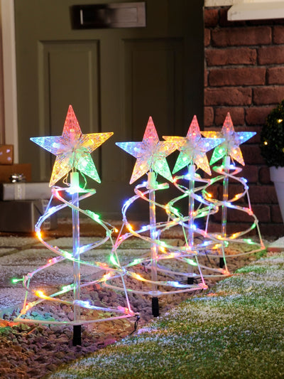 Next Set of 4 Spiral Pathfinder Christmas Trees 45cm- Buy online at McGrocer