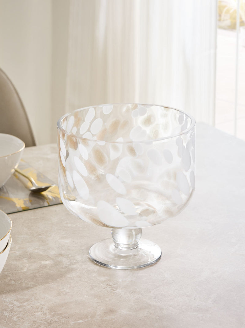 Pink Confetti Large Trifle Serving Bowl, imported from the UK