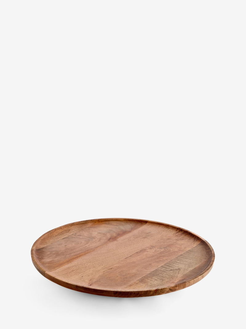 Natural Zaya Mango Wood Lazy Susan Serving Board
