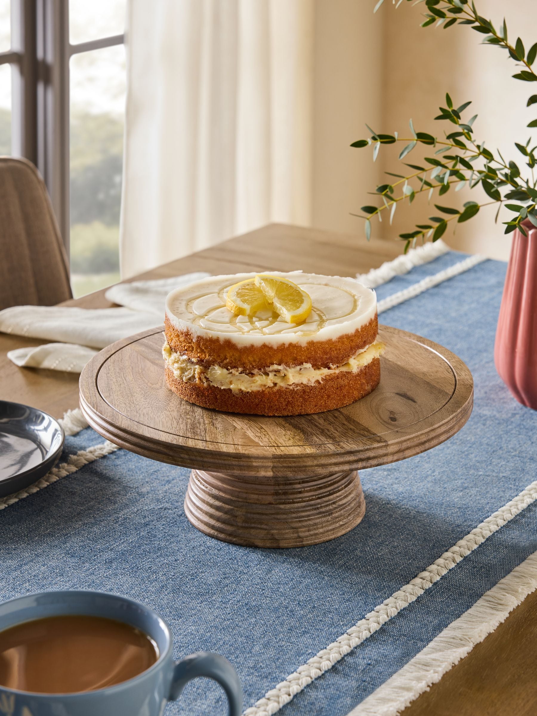Natural Zaya Mango Wood Cake Stand Serving Board
