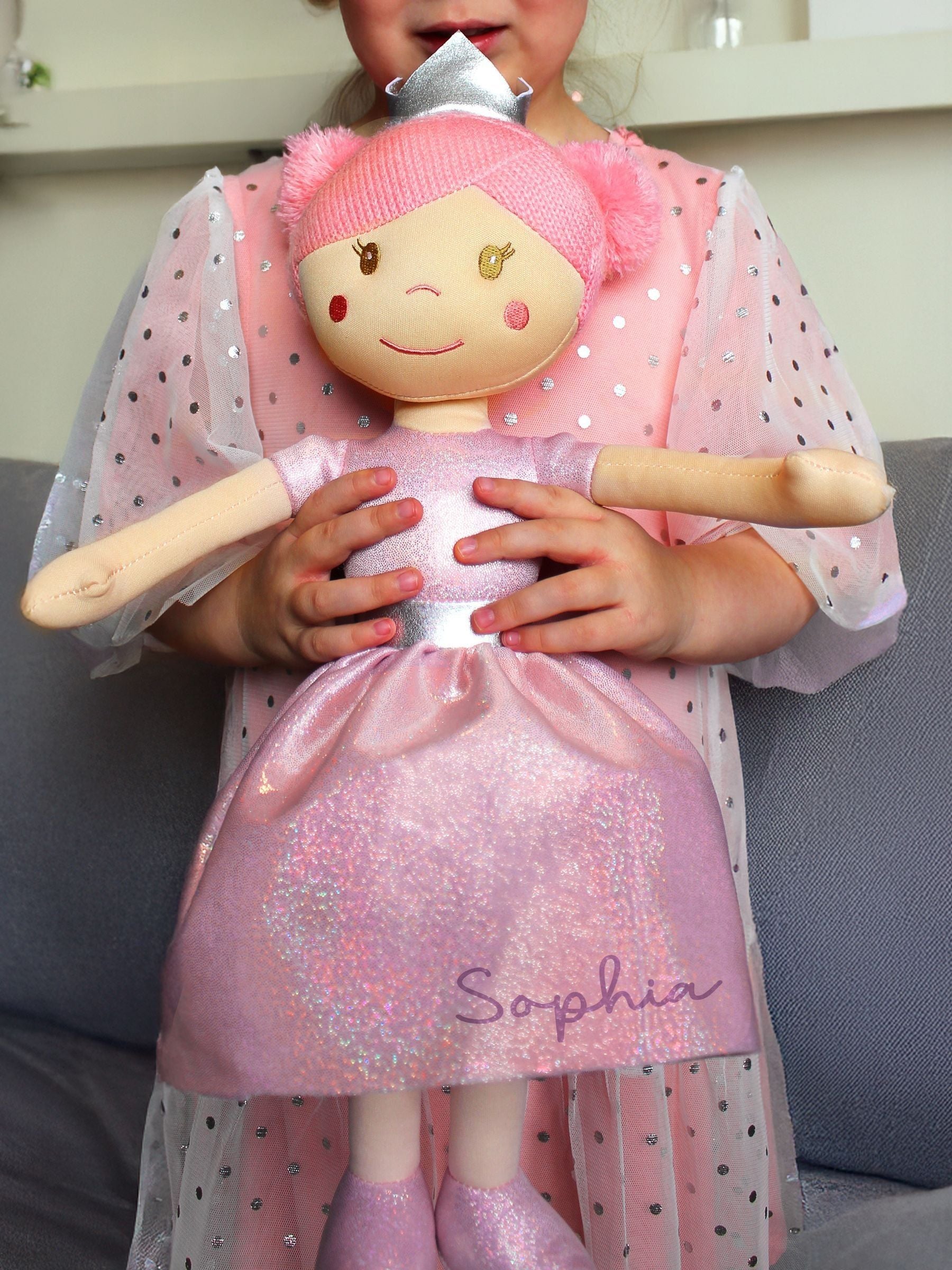 PMC personalised princess ballerina rag doll 45cm, UK version