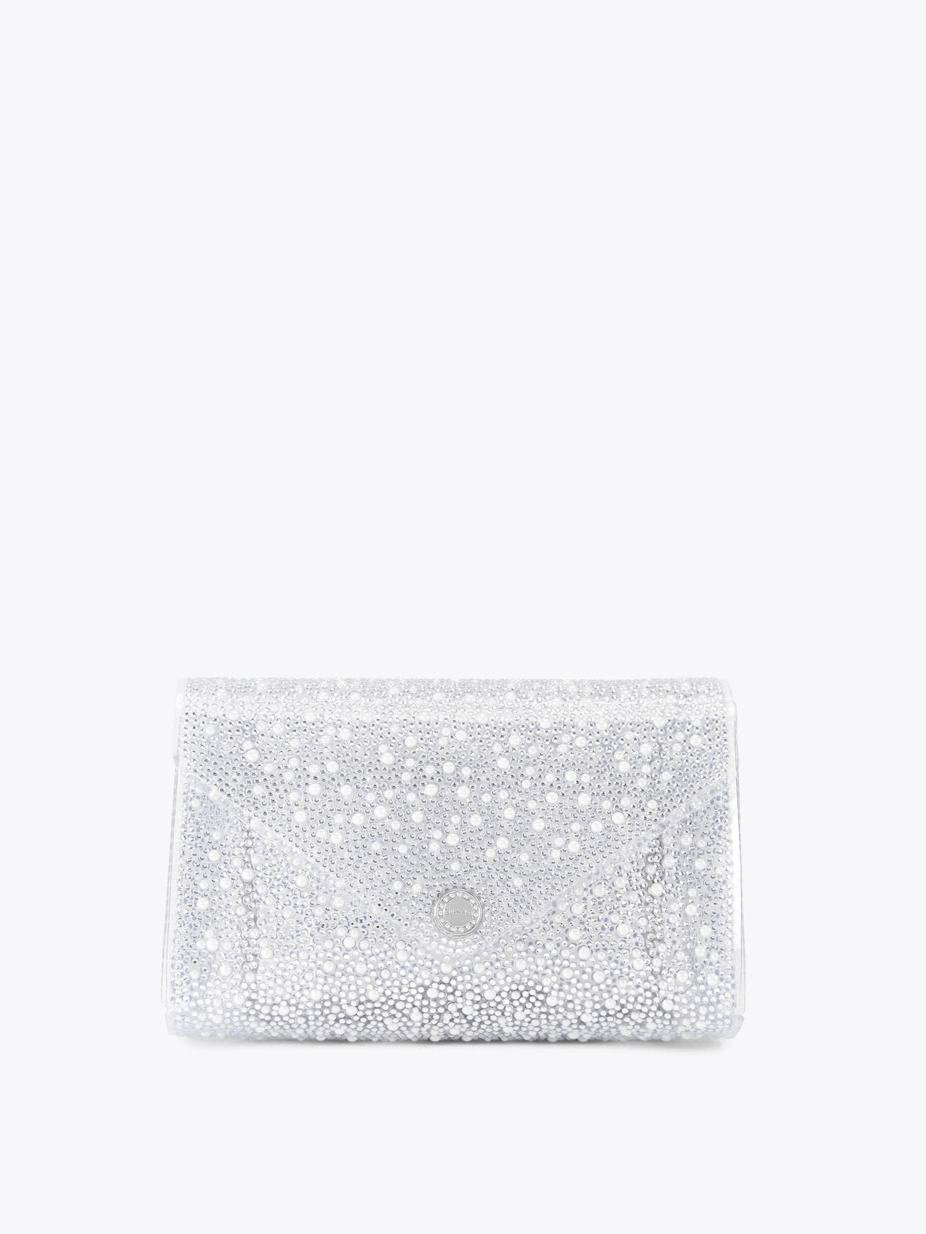 Carvela Gold Positano Vinyl Clutch Bag