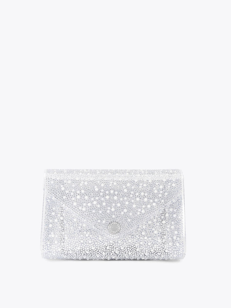 Carvela Gold Positano Vinyl Clutch Bag