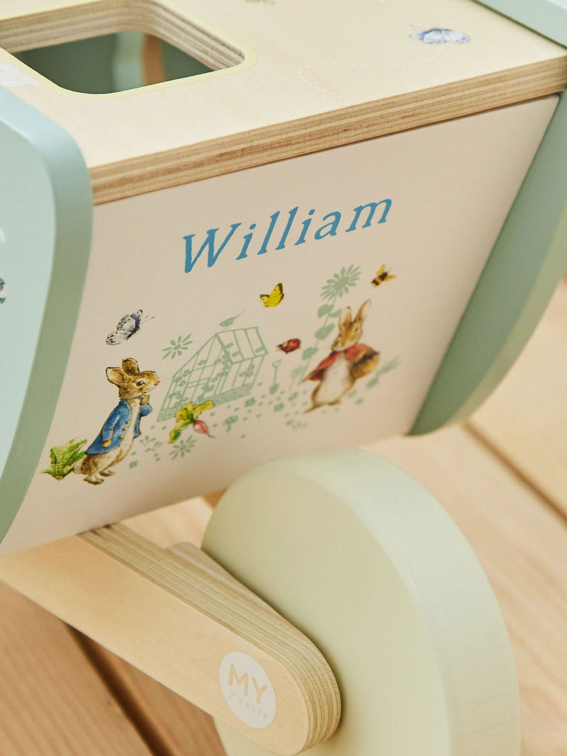 My 1st Years personalised Peter Rabbit wheelbarrow shape sorter - British product