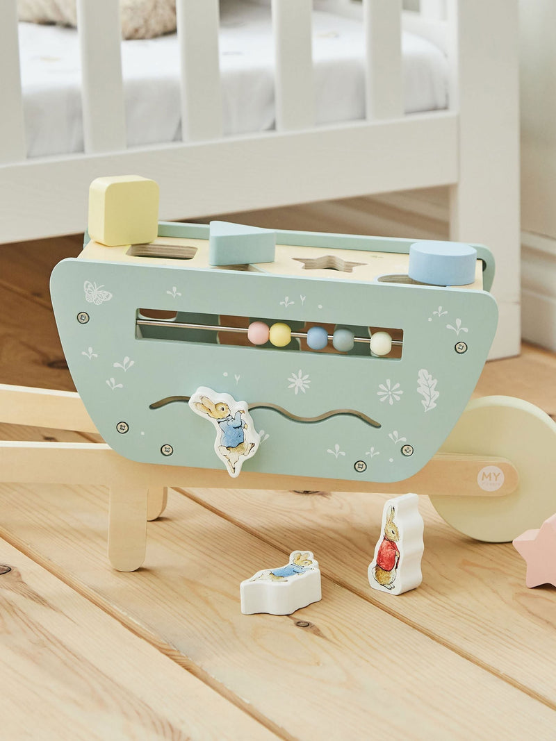 My 1st Years personalised Peter Rabbit wheelbarrow shape sorter - British product