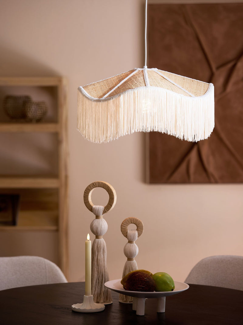 Light & Living Tiffany hanging lamp natural cream, imported from the UK