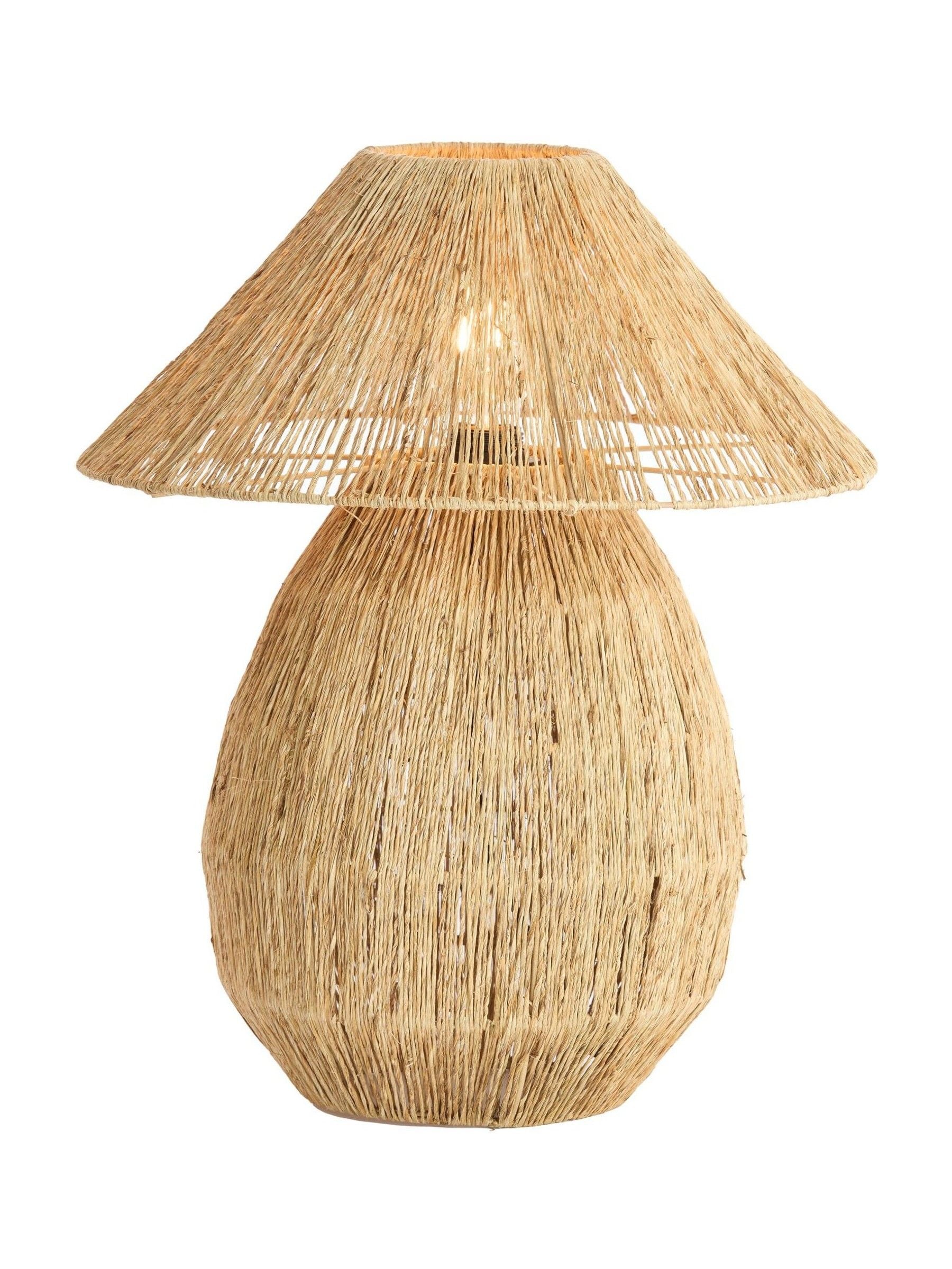 Light & Living Maruva jute table lamp 55 cm, imported from the UK