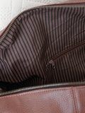 Treat Republic brown faux leather monogrammed weekender holdall - British product