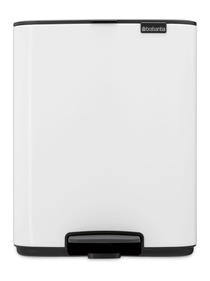 Brabantia White Bo pedal bin, 12L - British product