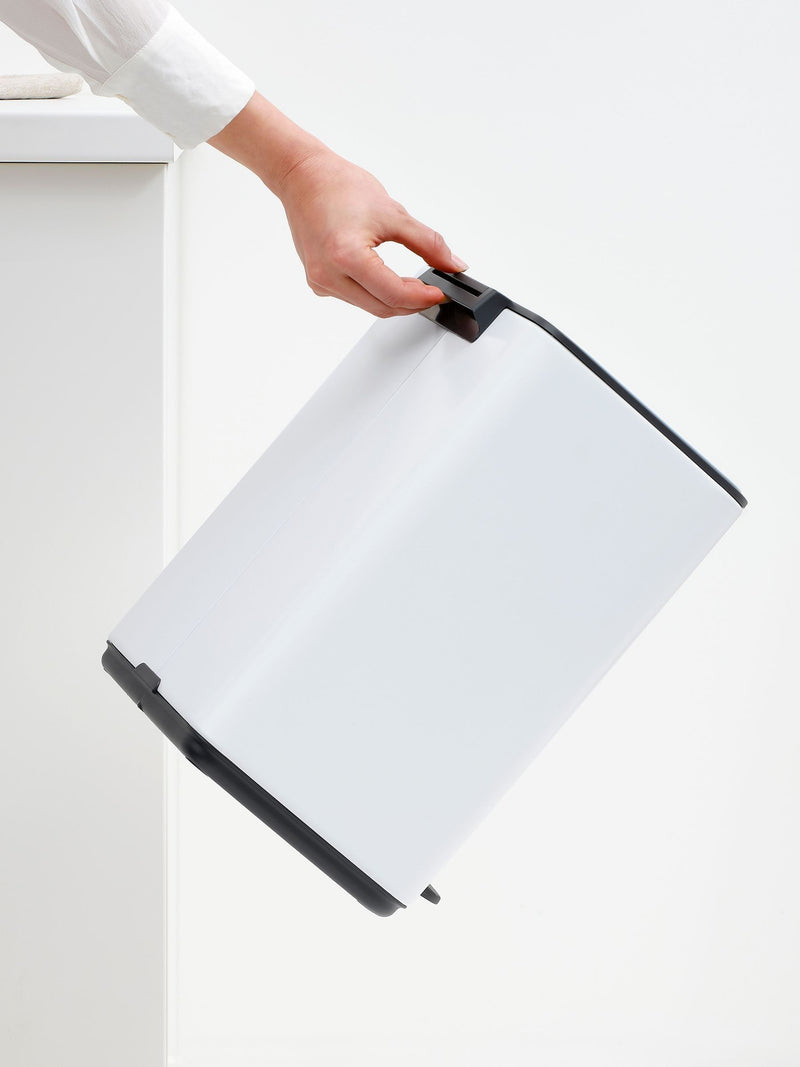 Brabantia White Bo pedal bin, 12L - British product