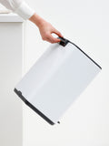 Brabantia White Bo pedal bin, 12L - British product