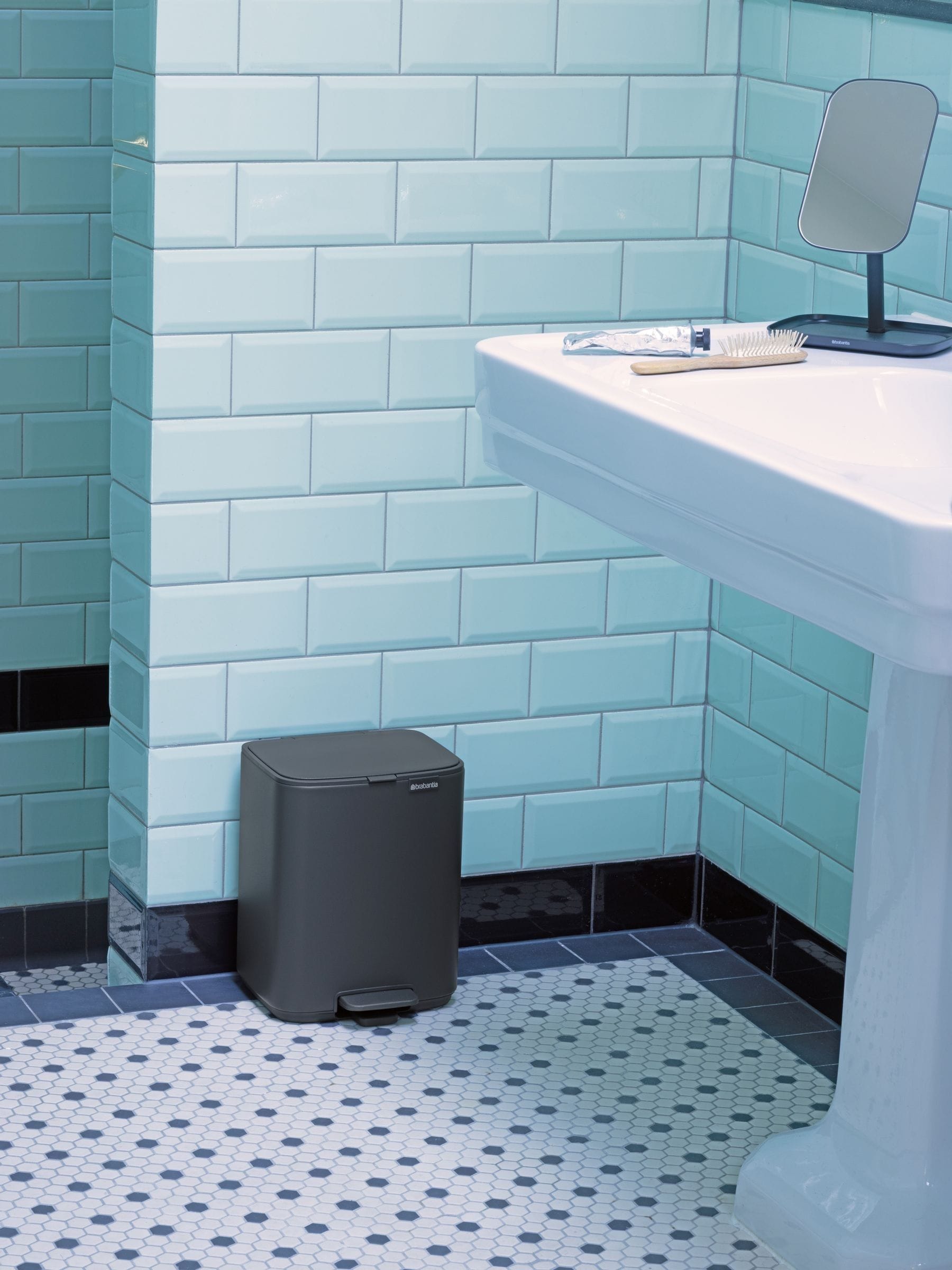 Brabantia Bo Pedal Bin Matt Black 7L