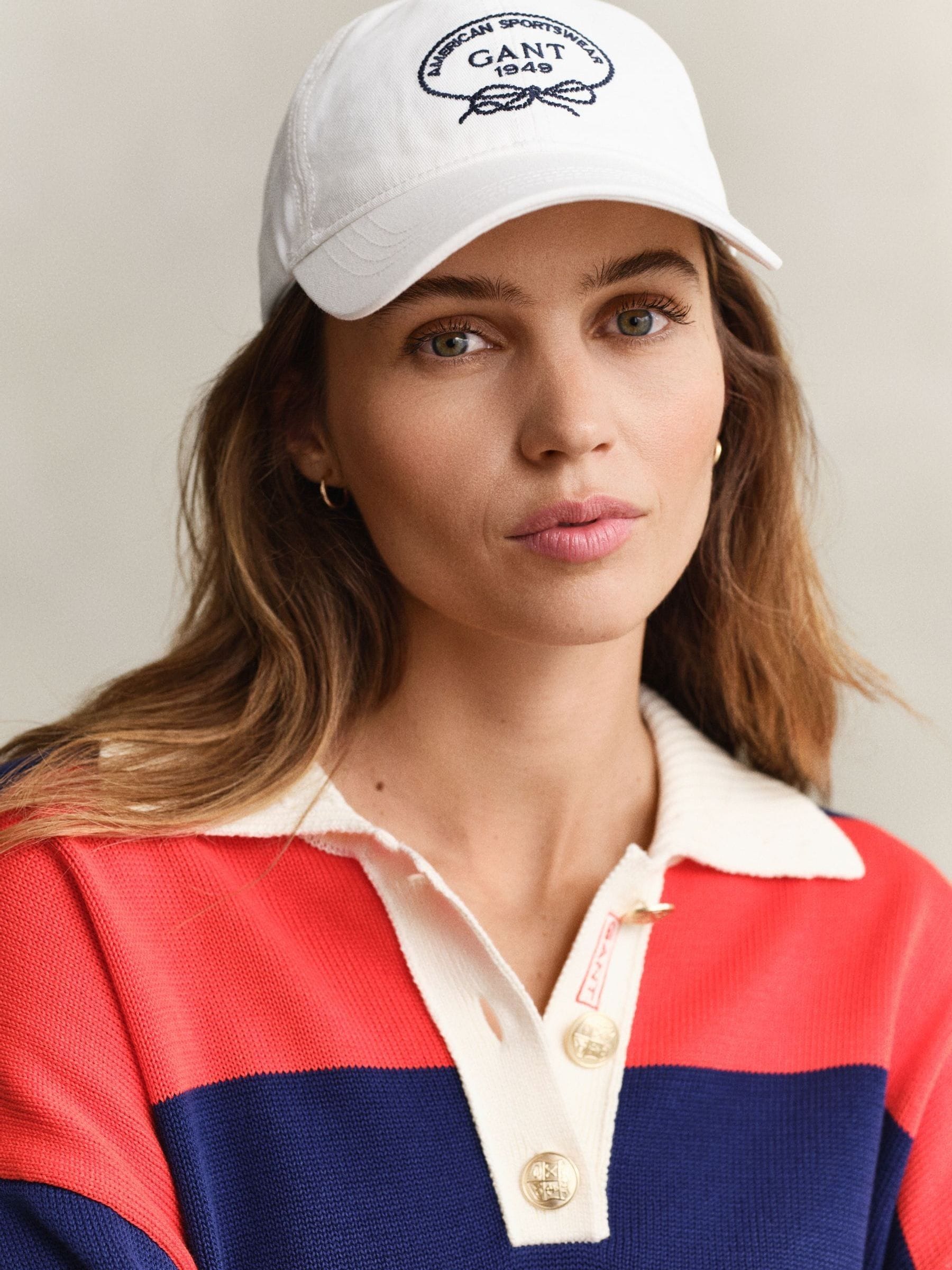 GANT cream embroidered graphic twill cap, UK version