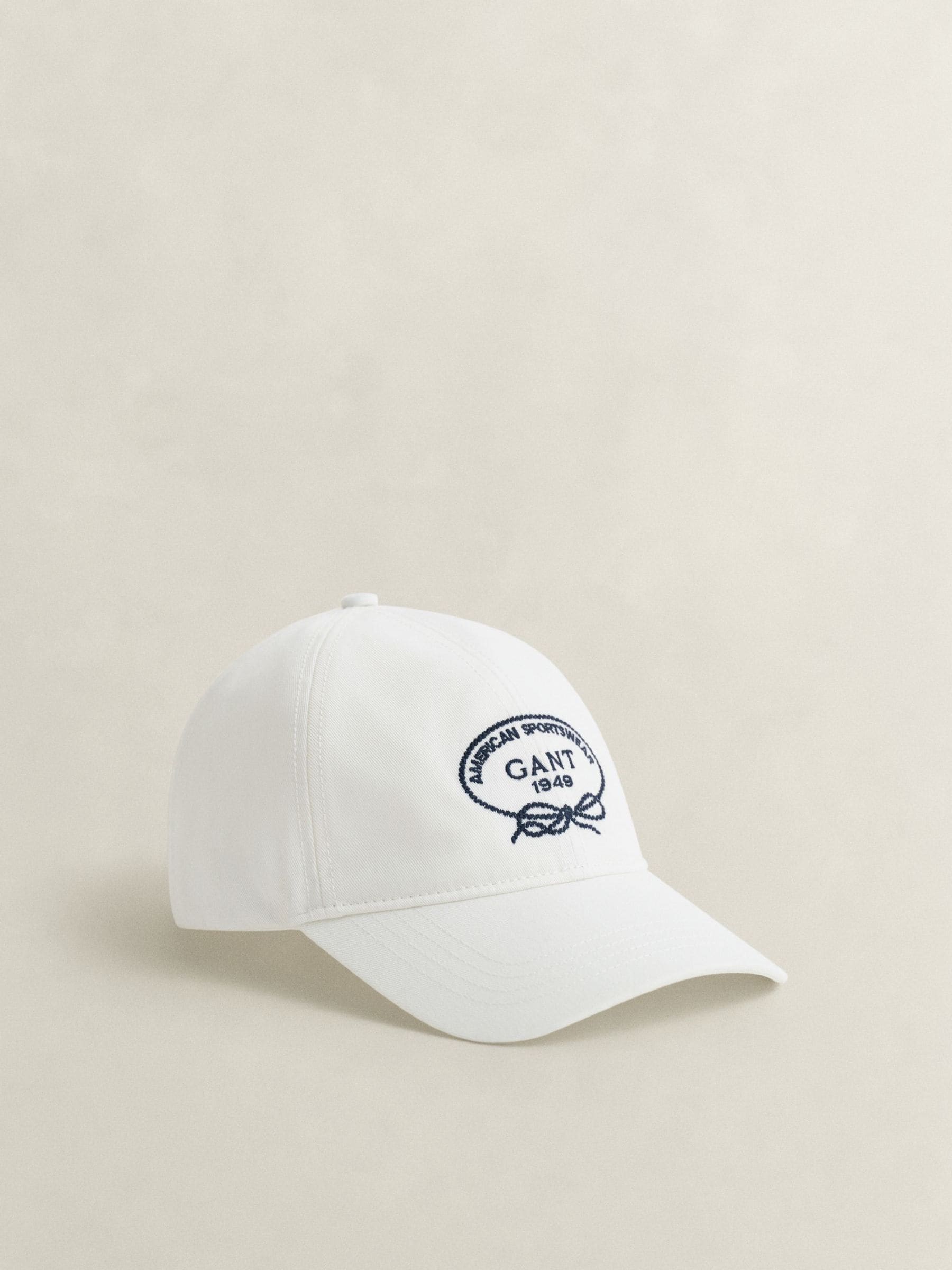 GANT cream embroidered graphic twill cap, UK version