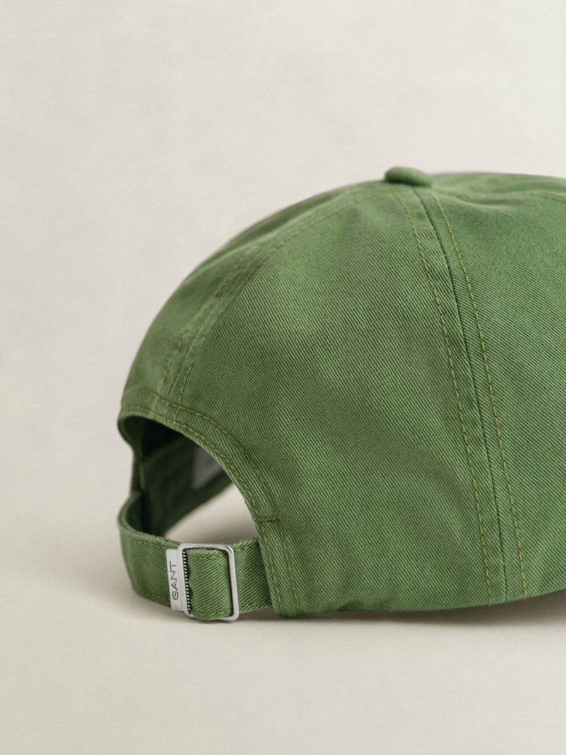 GANT green shield logo cotton twill cap, UK version