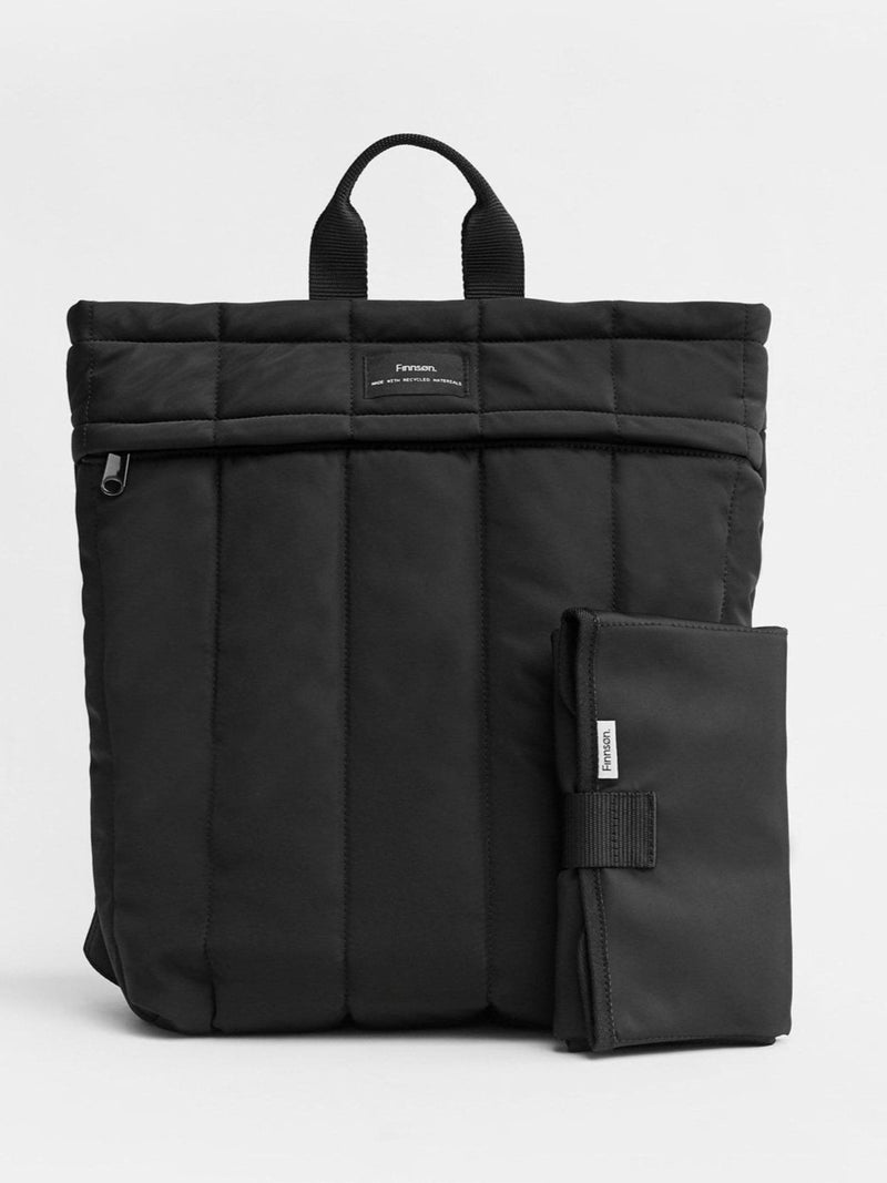 Finnson Black Rae changing backpack with changing mat, imported from the UK