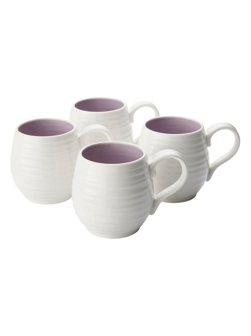 Sophie Conran Portmeirion purple mulberry honey pot mugs set of 4 (British brand)