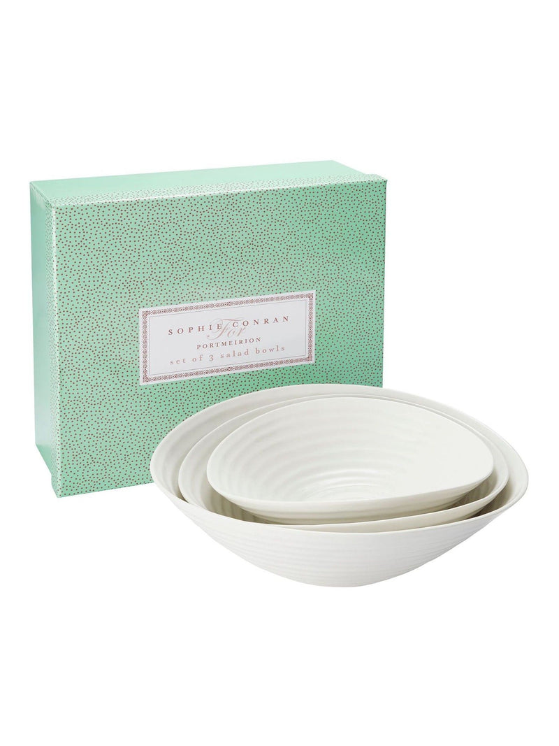 Sophie Conran white porcelain salad bowl set of 3 - British product