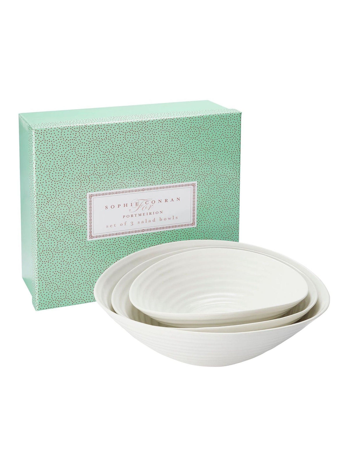 Sophie Conran white porcelain salad bowl set of 3 - British product