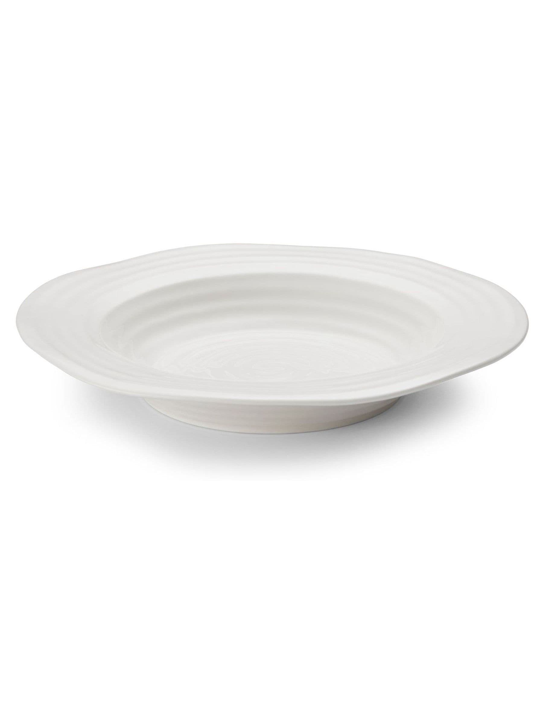 Sophie Conran white porcelain rimmed soup plates set of 4 (British brand)