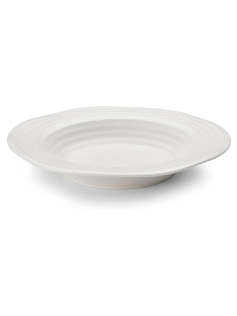 Sophie Conran white porcelain rimmed soup plates set of 4 (British brand)