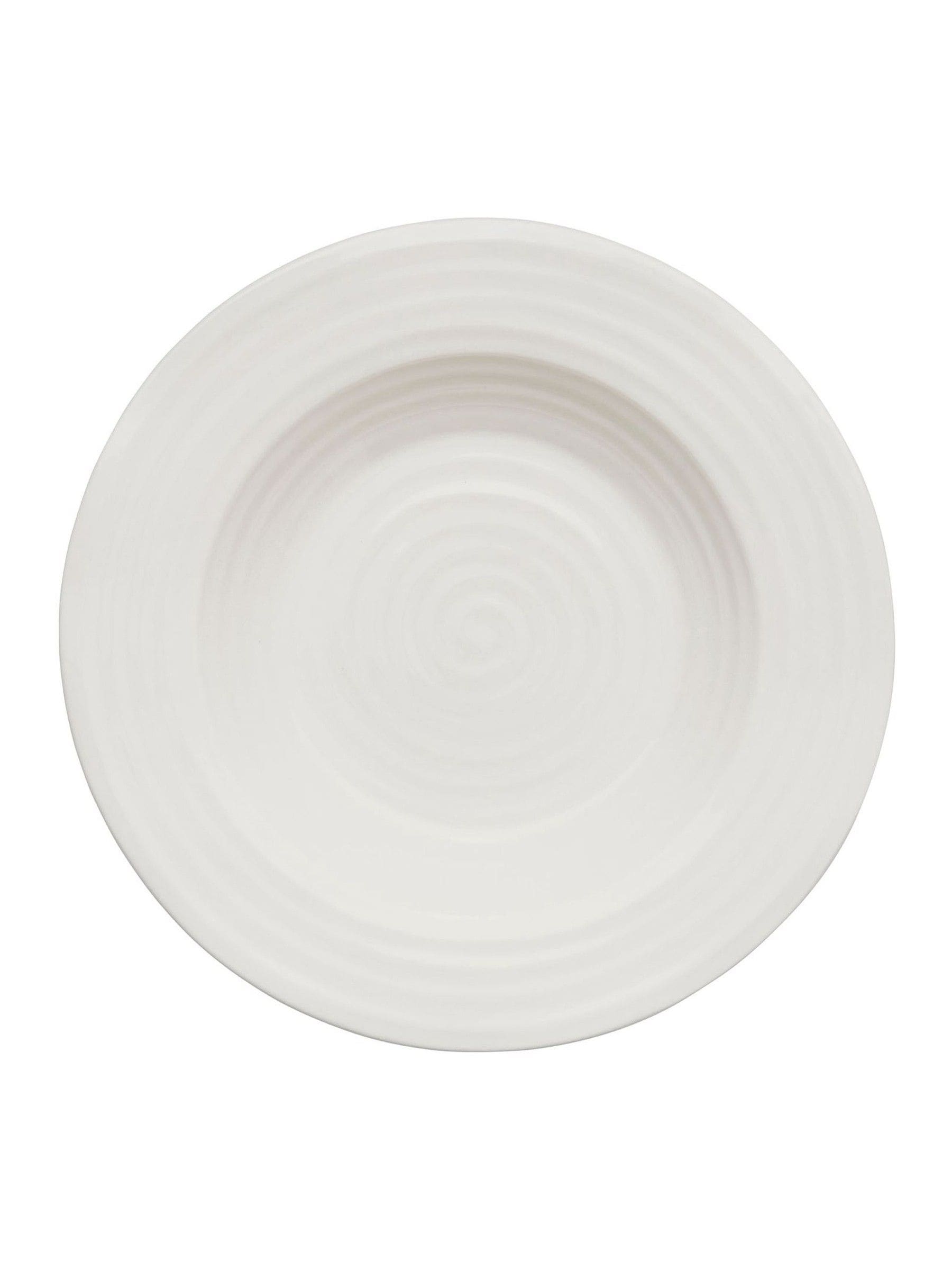 Sophie Conran white porcelain rimmed soup plates set of 4 (British brand)