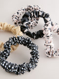 Polka dot scrunchies 5 pack, polyester, UK version