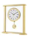 Acctim Welwyn gold metal table clock with luminous hands, UK version