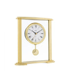 Acctim Welwyn gold metal table clock with luminous hands, UK version