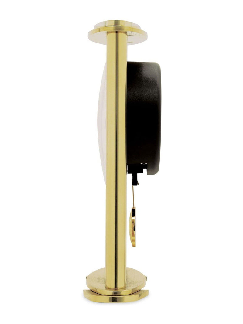 Acctim Welwyn gold metal table clock with luminous hands, UK version