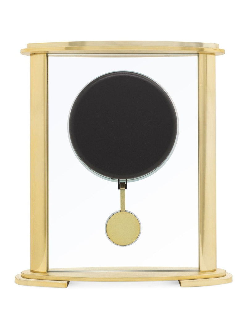 Acctim Welwyn gold metal table clock with luminous hands, UK version