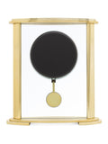 Acctim Welwyn gold metal table clock with luminous hands, UK version