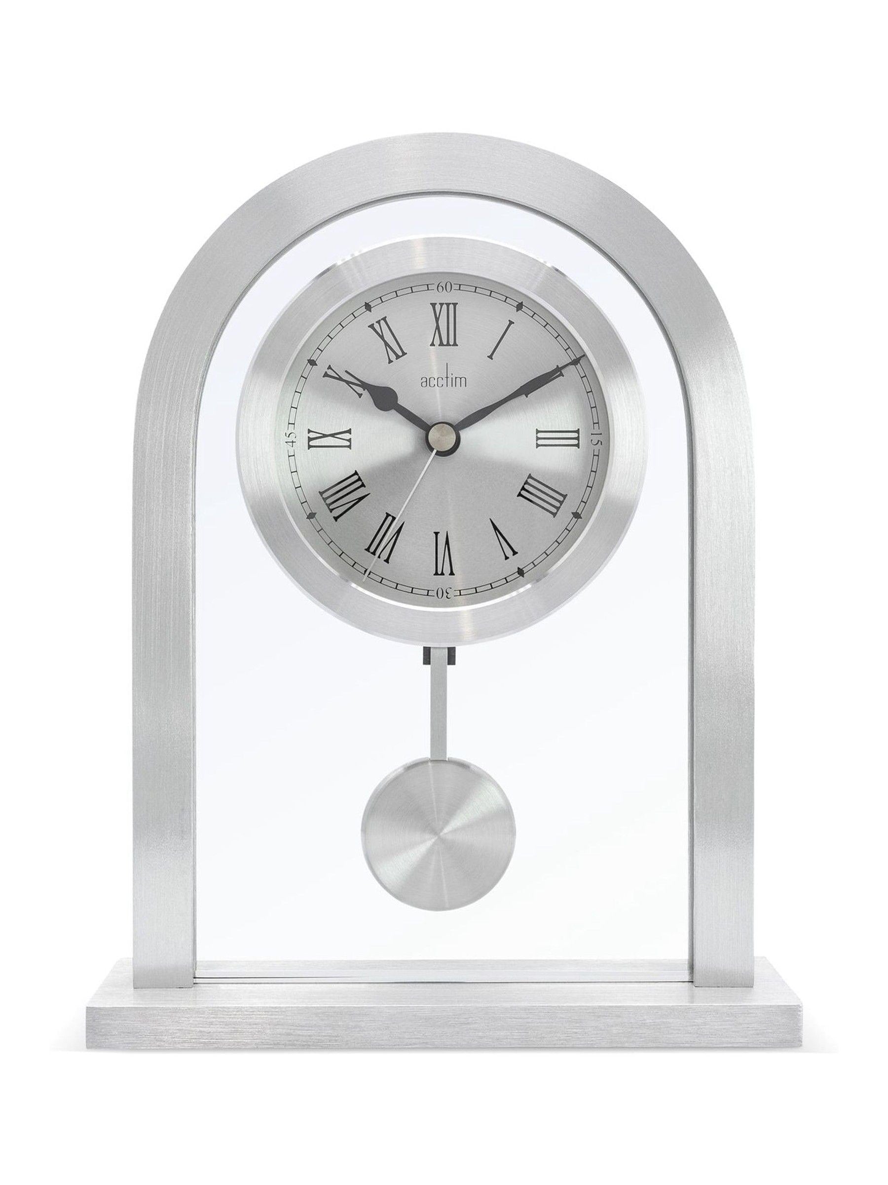 Acctim Clocks silver Bathgate table clock small - British product
