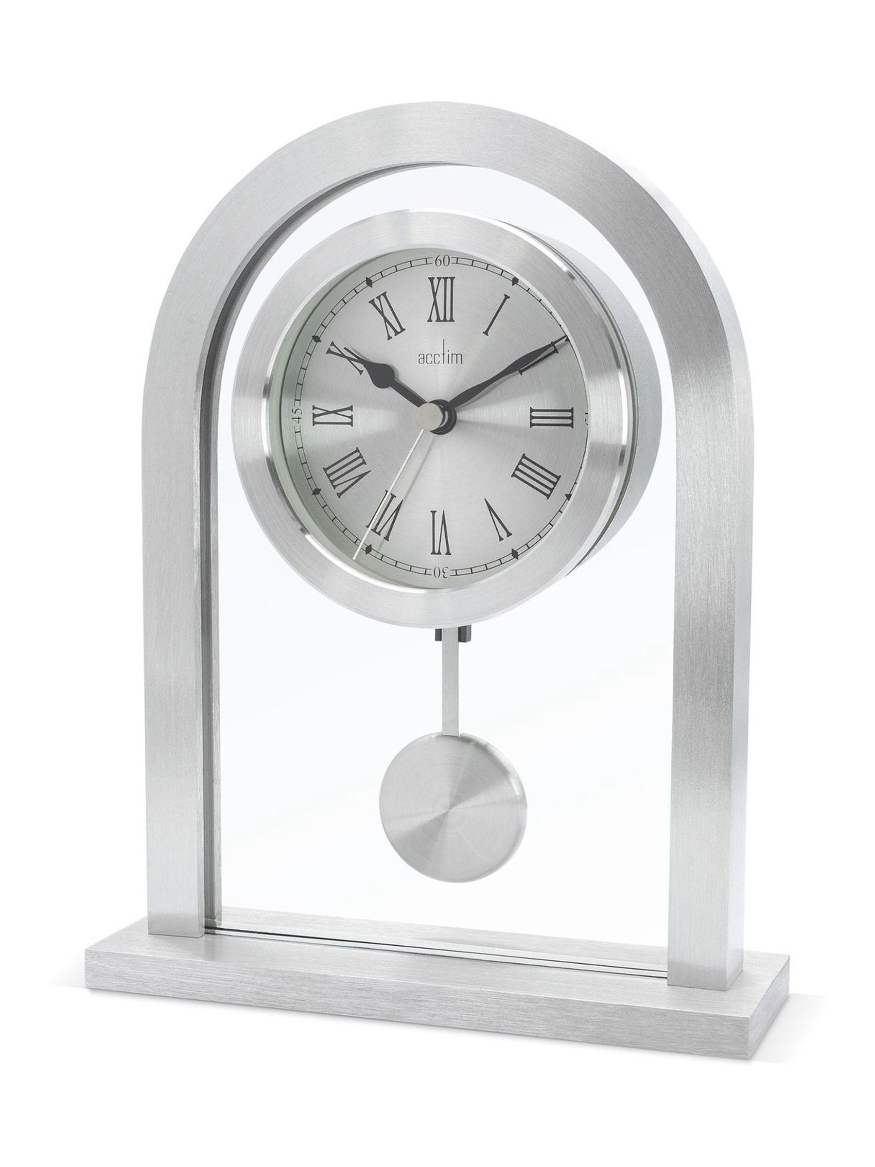 Acctim Clocks silver Bathgate table clock small - British product