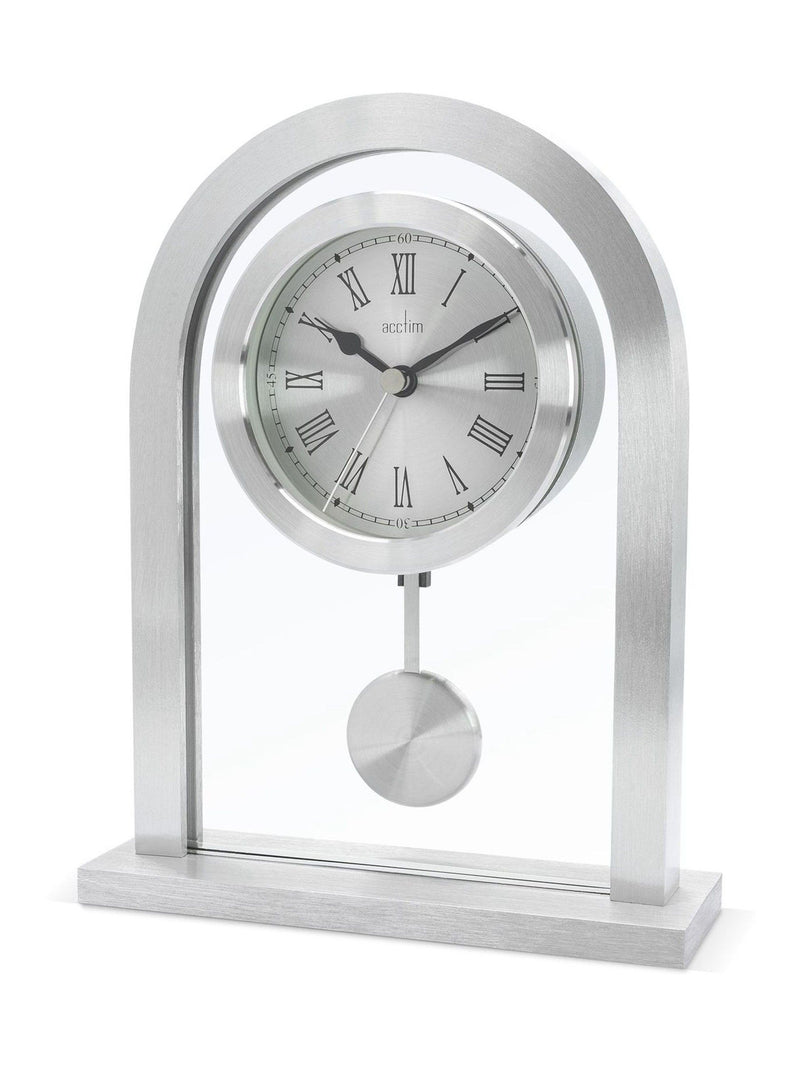 Acctim Clocks silver Bathgate table clock small - British product