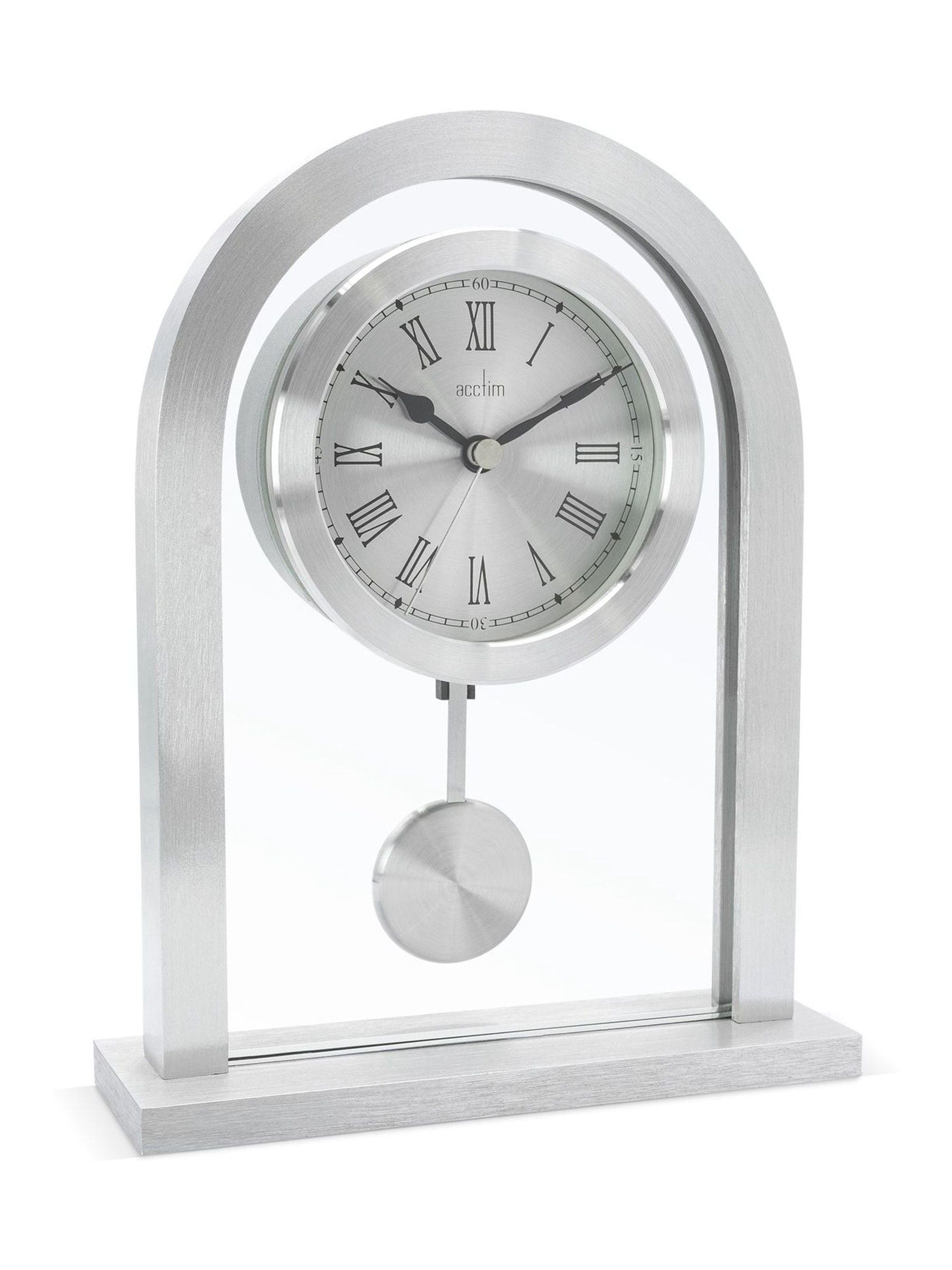 Acctim Clocks silver Bathgate table clock small - British product