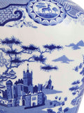 Spode Blue Italian Gothic Castle vase 36cm (British brand)