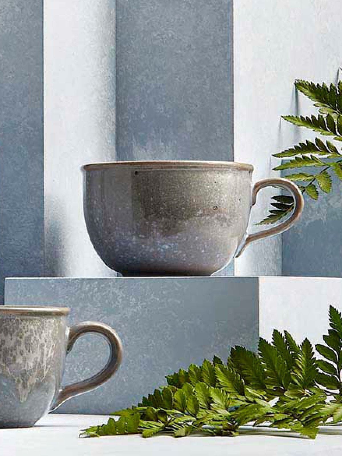 Portmeirion set of 4 aquamarine jumbo mugs 600ml - British product