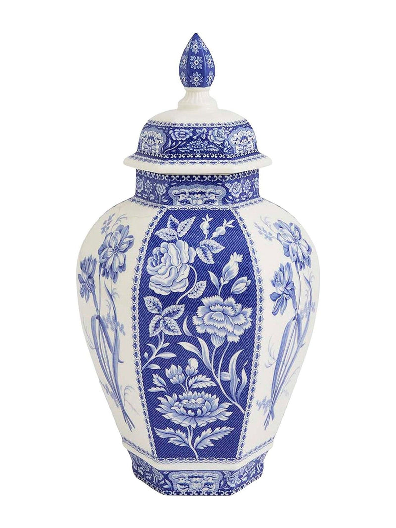 Spode Blue Italian Floral vase 39.5cm, imported from the UK