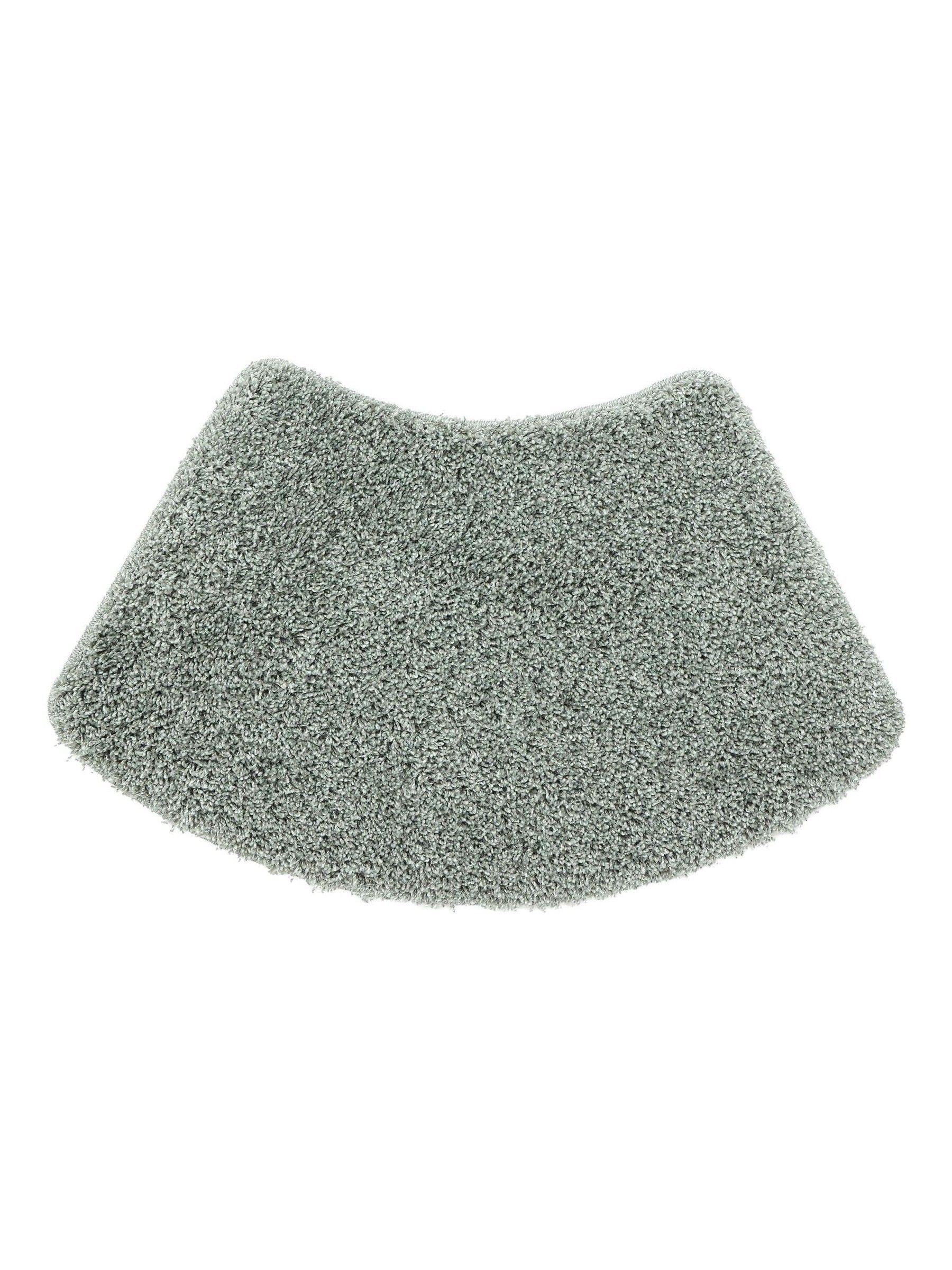 My Rug Green Shaggy Curved Bathmat 80x50cm (British brand)