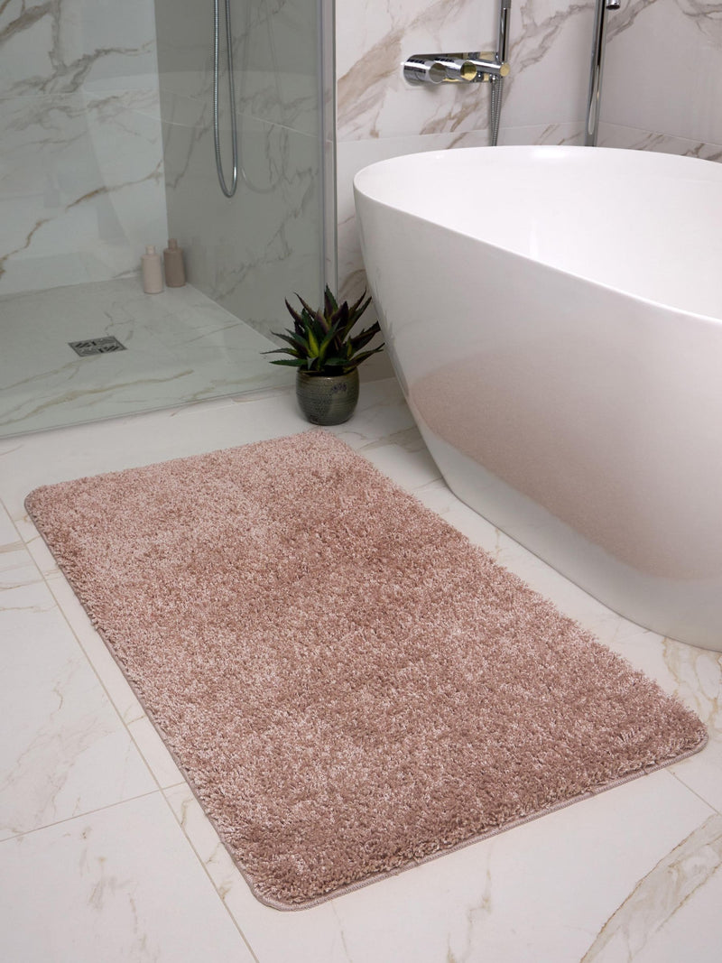 My Rug Beige Shaggy Bathmat Runner 120cm x 67cm