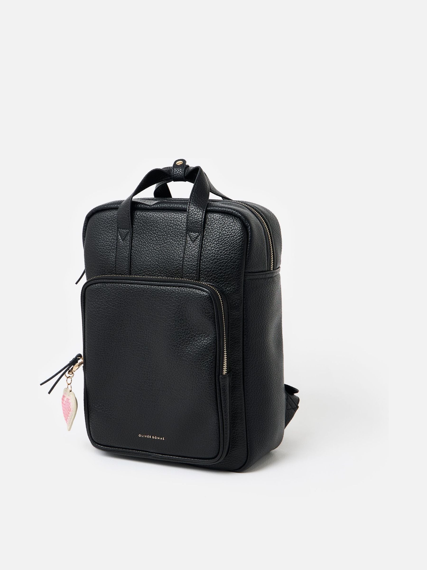 Oliver Bonas Mami black laptop backpack - British product