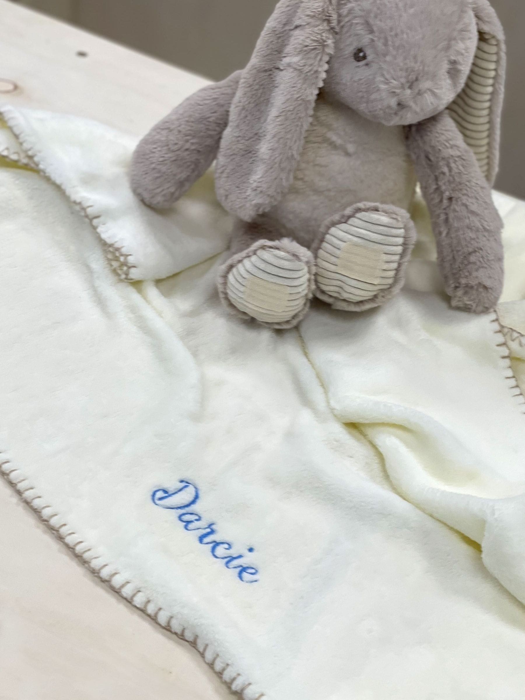 Solesmith personalised bunny blanket set, UK version