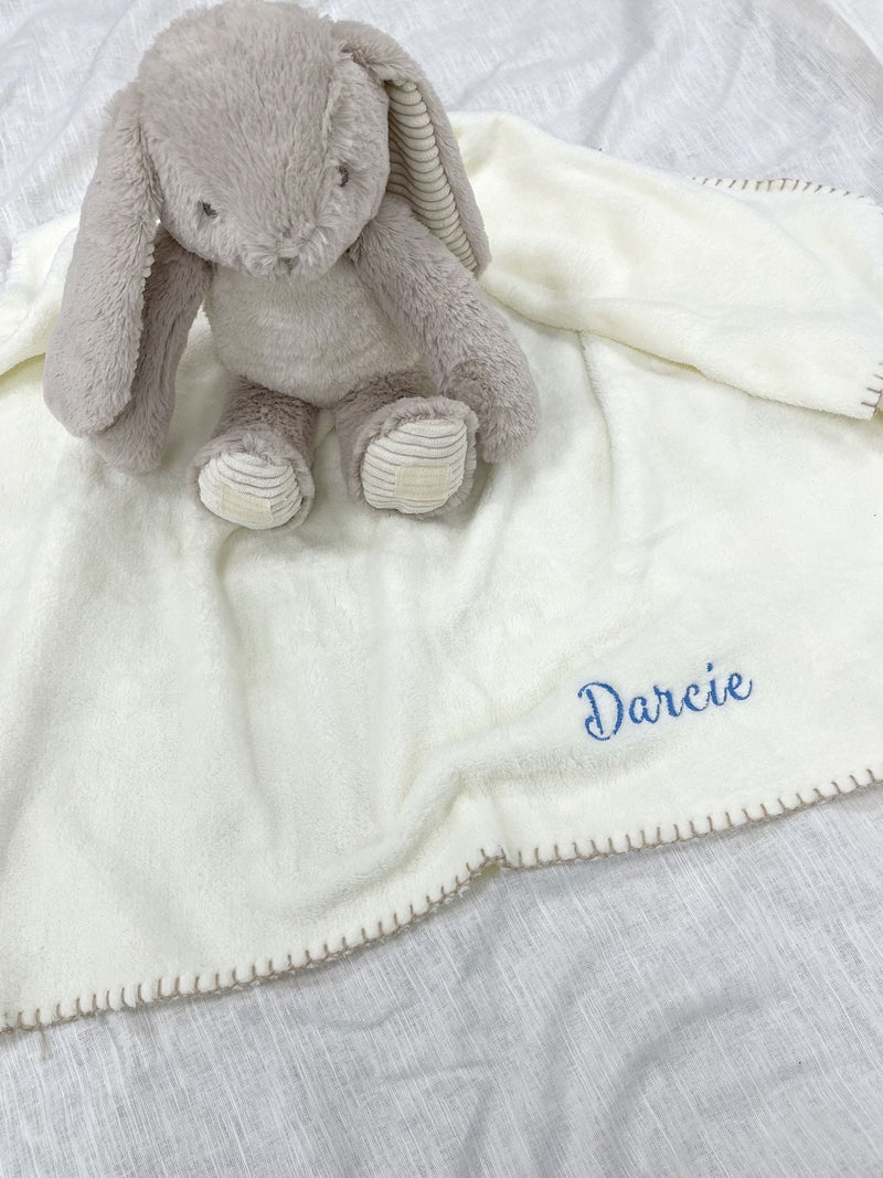 Solesmith personalised bunny blanket set, UK version