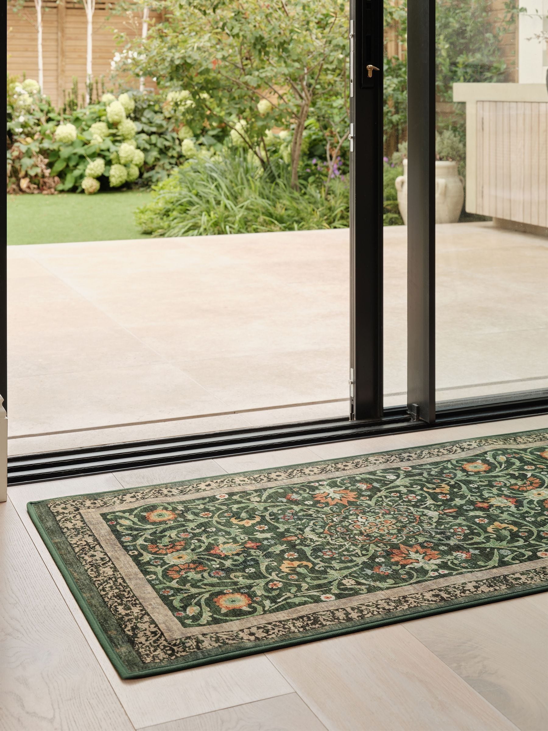 Hug Rug Green Country Paisley runner rug 75x220cm, UK version