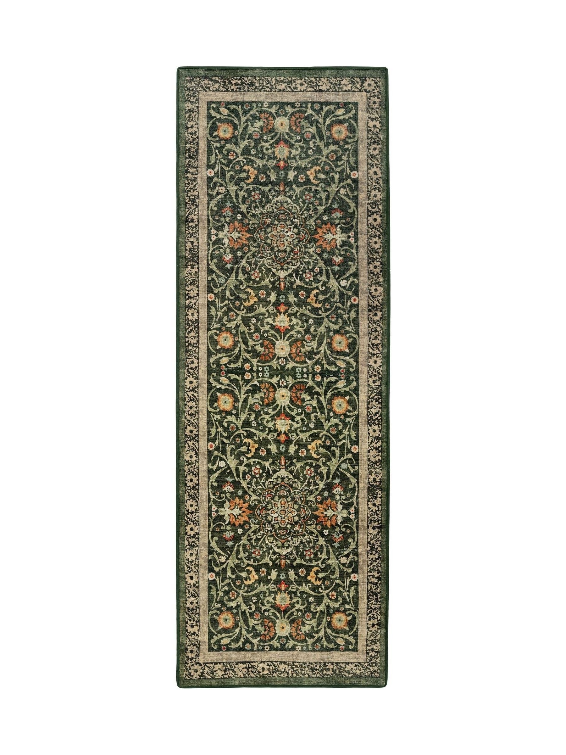 Hug Rug Green Country Paisley runner rug 75x220cm, UK version