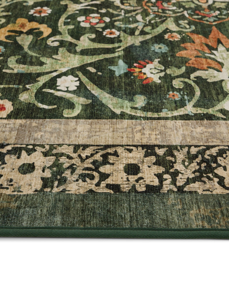 Hug Rug Green Country Paisley runner rug 75x220cm, UK version