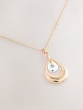 Mixed metal pendant necklace with silver and gold tones - British product