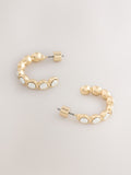 Silver tone mixed metal hoop earrings, imported from the UK