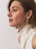 Silver tone mixed metal hoop earrings, imported from the UK
